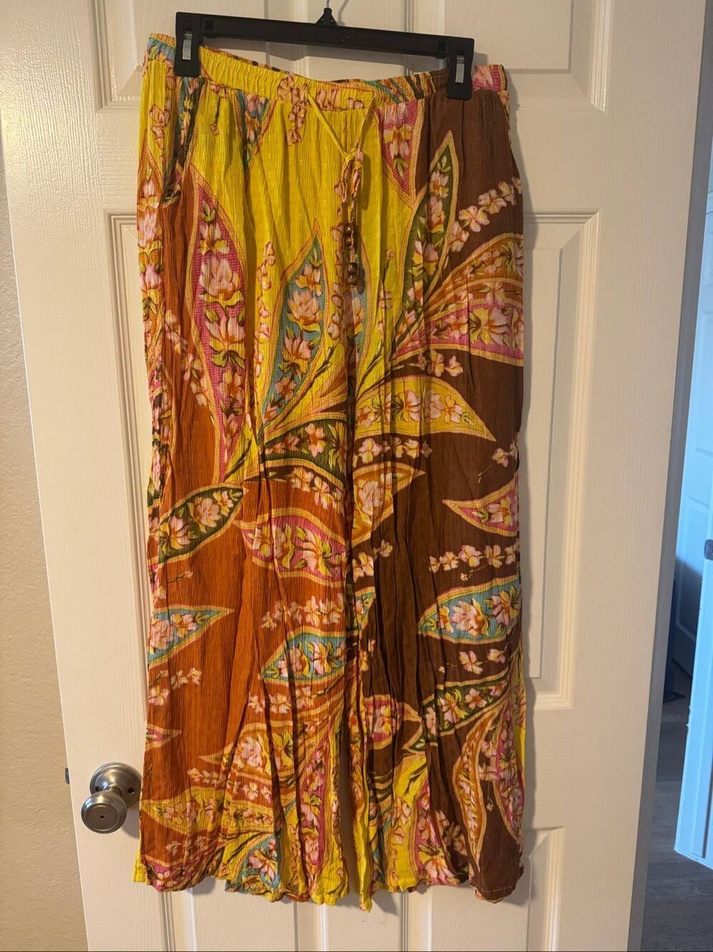 Haute Hippie Style Floral Paisley Wide Leg Palazzo Pants L - Picture 2 of 6